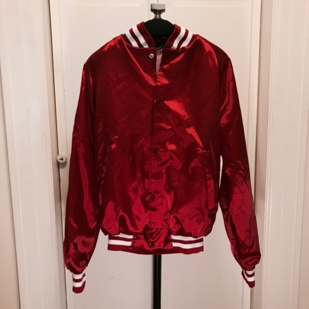 Red Satin Bomber
